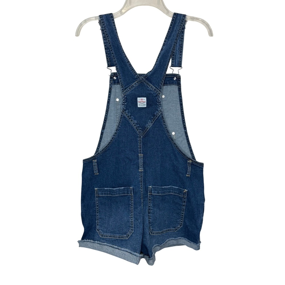 Unionbay NEW Denim Shortalls Large Dark Wash Summer Casual Beach Travel 90s Vibe - Picture 4 of 13